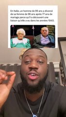 Un homme de 99 ans demande le divorce à sa femme de 96 ans pour une infidélité (VIDEO)