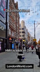 HMV returns to Oxford Street