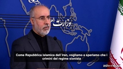 Teheran: tregua a Gaza continui per fermare i crimini di Israele