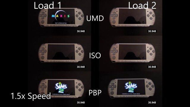 What Loads faster on a PSP? PBP, ISO, or UMD - 16 Bit Guide