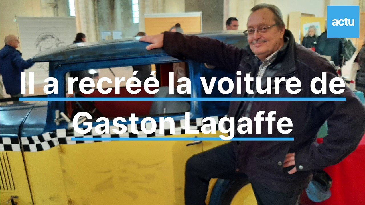 Sarthe : il a recréé la voiture du célèbre personnage de BD Gaston Lagaffe