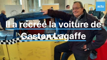 Sarthe : il a recréé la voiture du célèbre personnage de BD Gaston Lagaffe