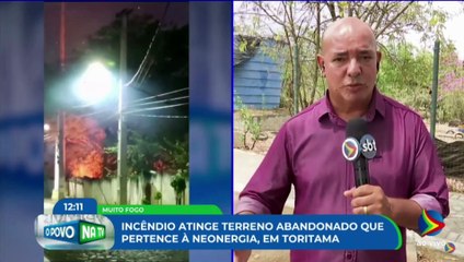 INCÊNDIO atinge TERRENO ao lado da subestação da NEOENERGIA