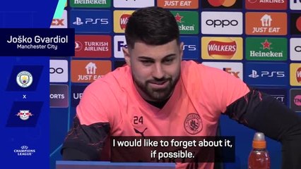 Gvardiol wants to forget last season's Haaland battle