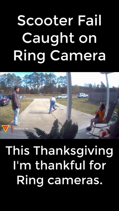 Scooter Fail Caught on Ring Camera | Doorbell Camera Video