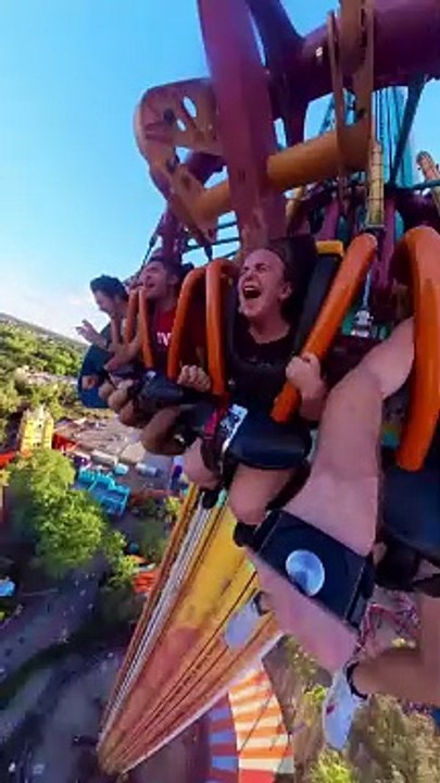 Range Of Emotions On Drop Tower Ride