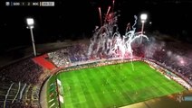 Football match delayed as Argentine fans release fireworks from stands