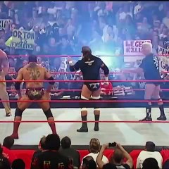 When Randy Orton destroys triple h with hammer