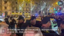Detenida una mujer por rezar el Rosario frente a la sede del PSOE en Ferraz
