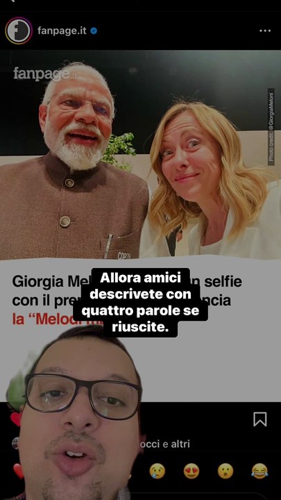 Cosa pensate di questa foto della Meloni col premier indiano?