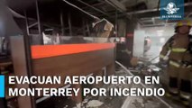 Incendio en aeropuerto de Monterrey provoca cierre de terminal