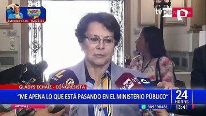 Gladys Echaíz: "Me apena mucho lo que está pasando en el Ministerio Público"