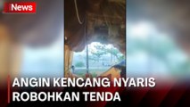 Tenda Pengantin Nyaris Roboh Disapu Hujan Deras Disertai Angin Kencang di Makassar