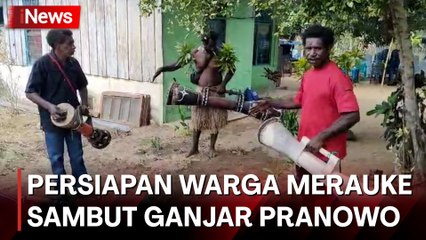 Warga Semangga Merauke Antusias Sambut Ganjar Pranowo, Stem Tifa untuk Penyambutan