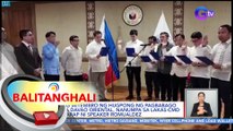 Ilang miyembro ng hugpong ng pagbabago mula Davao Oriental, nanumpa sa LAKAS-CMD sa harap ni Speaker Romualdez | BT