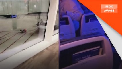 Penumpang lompat keluar pesawat guna pintu kecemasan