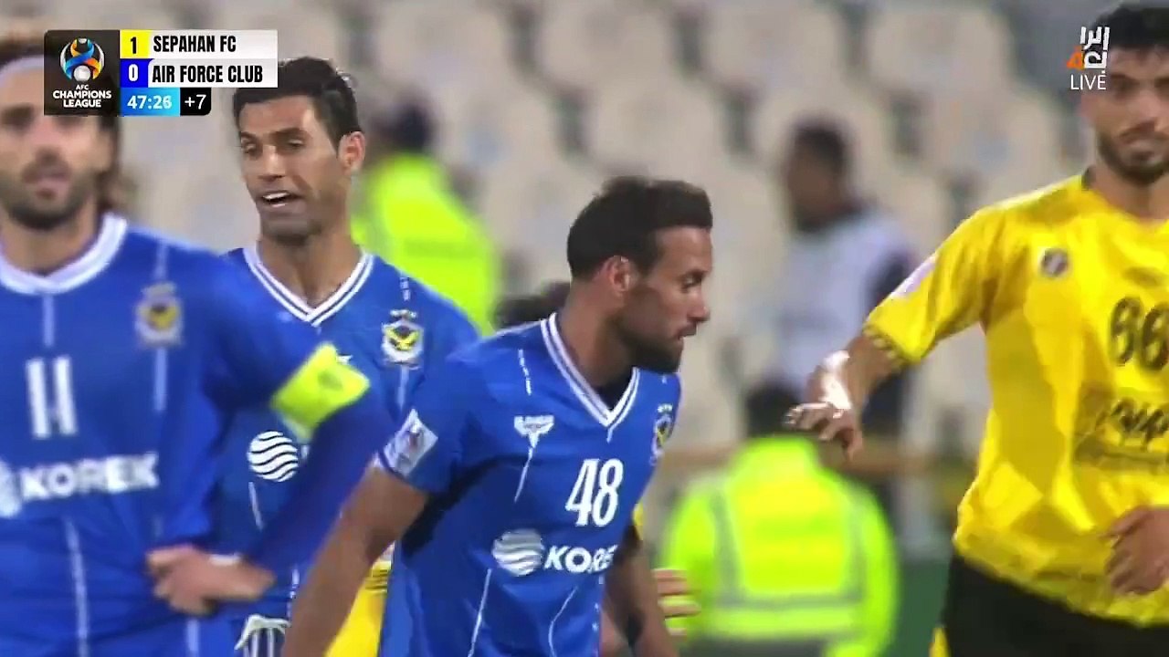ملخص مباراة سباهان الايراني 1-0 القوة الجوية العراقي دوري أبطال آسيا