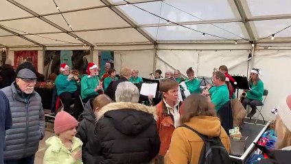 Castle Brass plays Little Donkey at Pembroke Castle Christmas Market