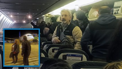 Elazığ Havalimanı’na zorunlu iniş yapan Diyarbakır uçağındaki panik anları kamerada