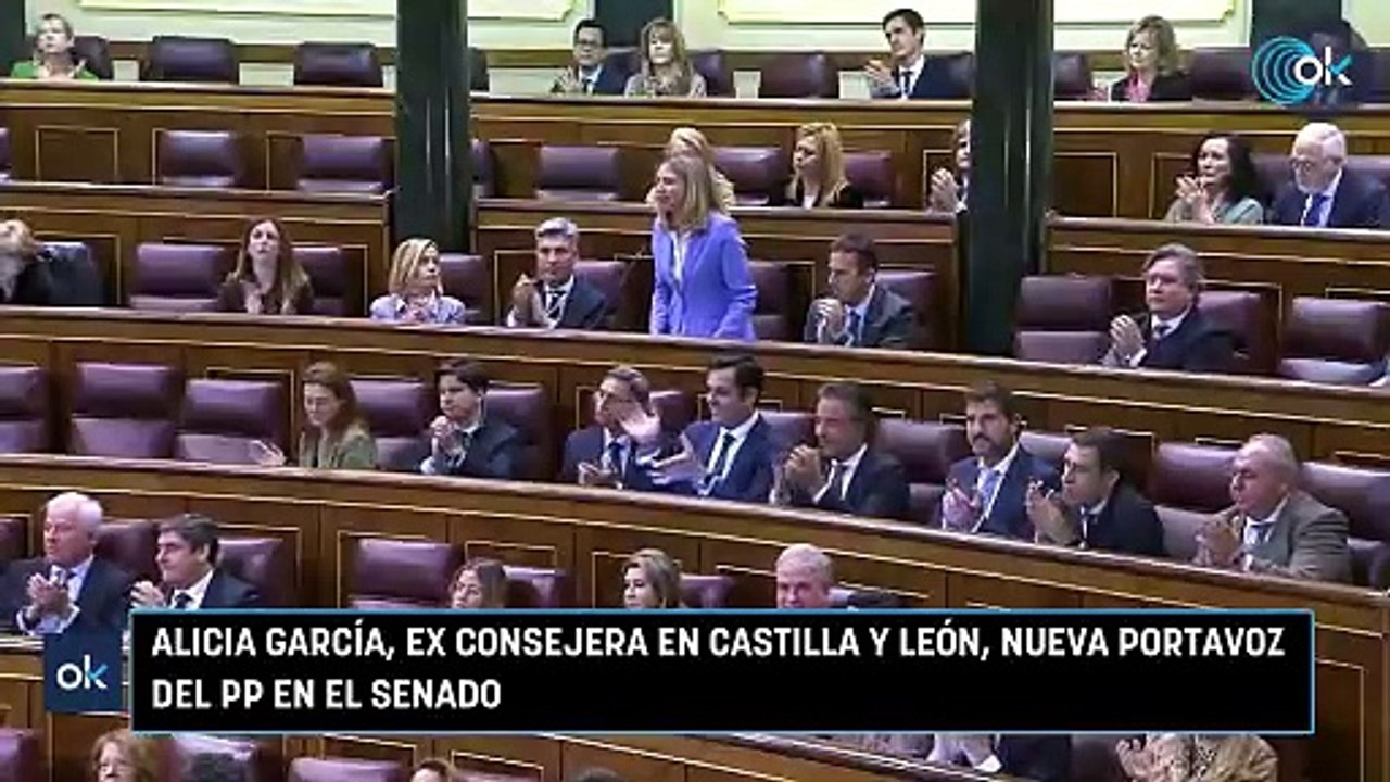 Alicia García, ex consejera en Castilla y León, nueva portavoz del PP en el Senado