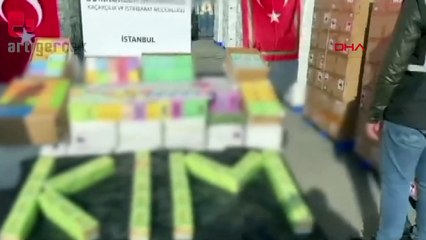 Ambarlı Limanı'nda 275 bin 520 elektronik sigara ele geçirdi