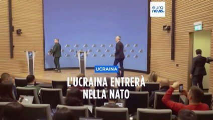 Descargar video: L'Ucraina diventerà un membro della Nato. Jens Stoltenberg conferma il sostegno a Kiev