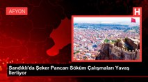 Sandıklı'da Şeker Pancarı Söküm Çalışmaları Yavaş İlerliyor