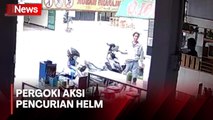 Terekam CCTV, Karyawan Rumah Makan Pergoki Aksi Pencurian Helm di Duren Sawit