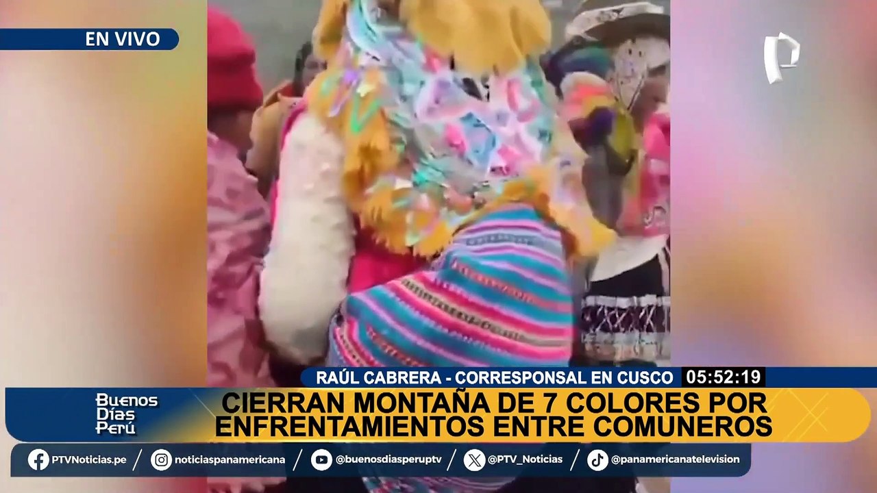 Cusco: entrada a la montaña de Siete Colores se ve interrumpida por enfrentamientos entre comuneros