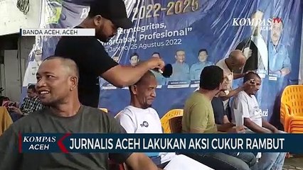 Jurnalis Aceh lakukan aksi cukur rambut
