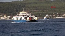 Çanakkale'de fırtına nedeniyle feribot seferleri iptal edildi