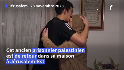 "Une joie indescriptible", pour un ex-prisonnier palestinien de retour chez lui