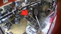 Close shave: Customer has near miss as truck crashes into barber shop