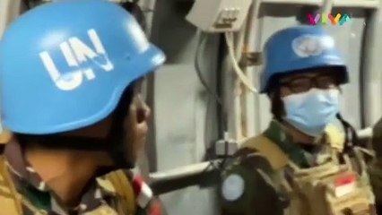 Pasukan TNI Asyik Bercanda di Gua Besi Diduga di Palestna