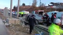 Ankara'da Kontrolden Çıkan Otomobilin Direğe Çarpması Sonucu 3 Kişi Hayatını Kaybetti