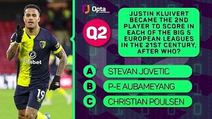 Did you pay attention to GW13? Take Opta's EPL quiz