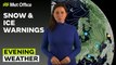 Met Office Evening Weather Forecast 28/11/23 - Widespread frost, showers in the north