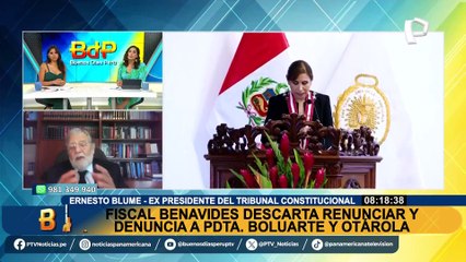 Enrique Blume sobre acusaciones contra Patricia Benavides: "No hay prueba indubitable que ella esté directamente involucrada"