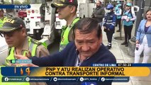 Centro de Lima: ATU realiza operativo contra transporte informal 'no es por molestarte, es por cuidarte'