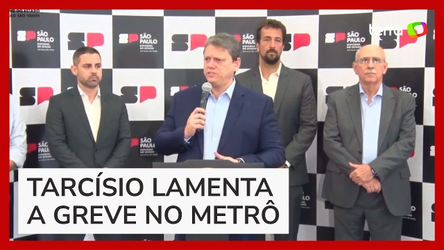 Tarcísio diz que greve 'não tem pauta' e que está cumprindo 'promessas de campanha'