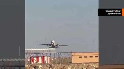Video näyttää jännittävän hetken, kun Turkish Airlinesin lentokone yrittää laskeutua Ordu-Giresunin lentokentälle.