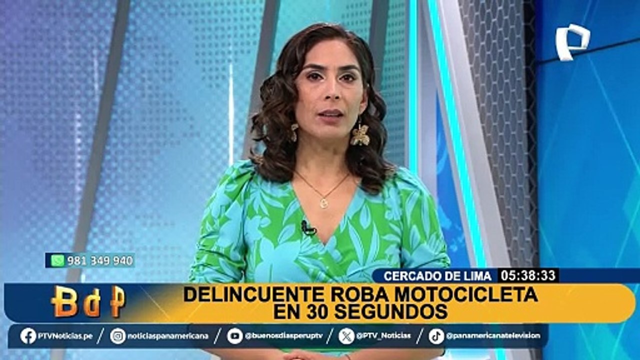 Robo en Cercado de Lima: hampón se lleva motocicleta en menos de 40 segundos