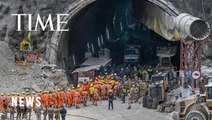 After 17 Days, 41 Construction Workers Trapped in a Tunnel in India Are Rescued