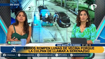 Enfrentamiento en SMP: sujetos ebrios rompen lunas de vecina y la culpan de llamar a Serenazgo