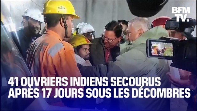 Inde: 41 ouvriers secourus après 17 jours sous les décombres d'un tunnel effondré