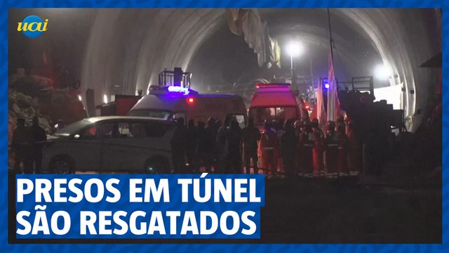 Trabalhadores presos em túnel na Índia são resgatados