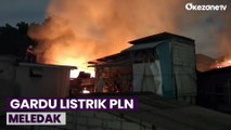 Detik-Detik Gardu Listrik PLN Terbakar dan Meledak, 20 Rumah di Muara Angke Terbakar