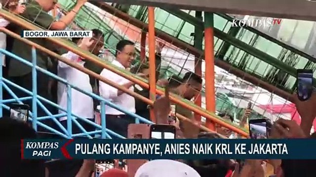 Capres Anies Baswedan Pulang Kampanye dari Bogor Naik KRL ke Jakarta