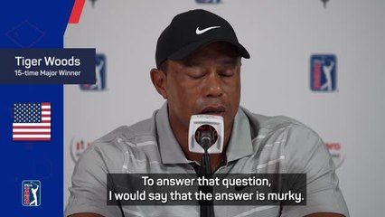 Tiger says golf has a 'murky' year ahead with tours changing