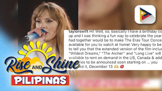 TALK BIZ | The Era's Tour concert film ni Taylor Swift, magiging available na for streaming!